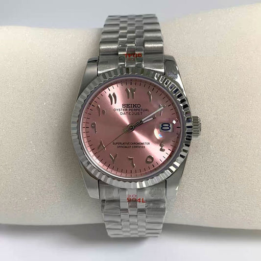 DAYJUST SEIKO MOD ARABIC DIAL ROSE