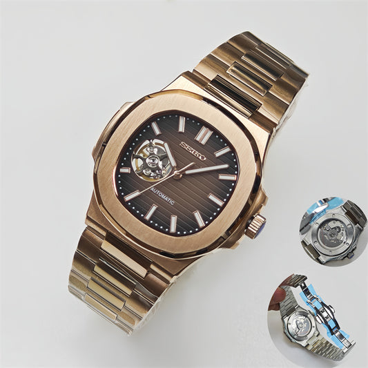 NAUTILUS COFFEE ROSE GOLD OPEN HEART